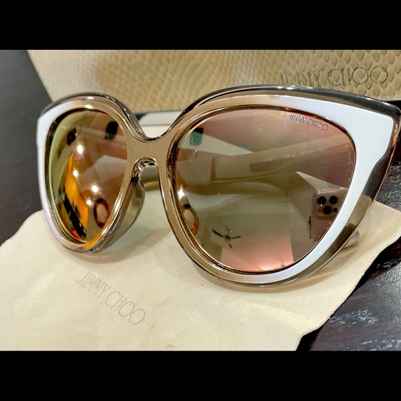 Jimmy Choo CINDY/S Model Cat Eye Style Sunglasses - Picture 1 of 10
